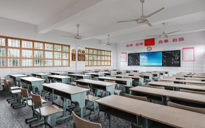 现代小学教室3D模型下载